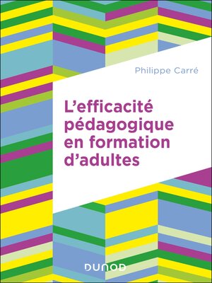 cover image of L'efficacité pédagogique en formation d'adultes